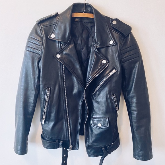 BLK DNM leather jacket no. 8 / xs, 17” ptp, 25” length - Picture 3 of 8